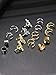 Blulu 8 Pairs Non Piercing Stainless Steel Ear Cuff Set Cartilage Cuff Clip On Earrings Fake Ear Cuff for Women (Steel and Gold)