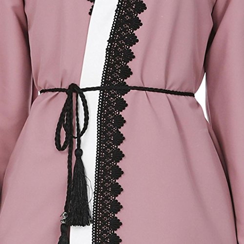 strapless open back dress HASSANA Full Set Kimono (All Colours), Soft Rose ( Kimono + Abaya + Scarf ) main image 1
