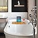Clean Healthy Living Bamboo Bathtub Caddy Tray, with Reading Tray & Wine Glass Holder
