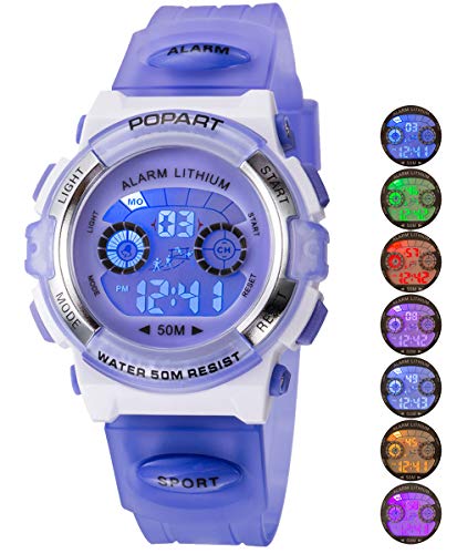 Kid Watch for Child Boy Girl LED Multi Function Sport Outdoor Digital Dress Waterproof Alarm Purple Kid Watch for Child Boy Girl LED Multi Function Sport Outdoor Digital Dress Waterproof Alarm Purple