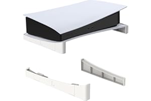 Ling-Luo PS5 Horizontal Stand, White Side Stand Base for PlayStation 5 Console, Mini Design Compatible with PS5 Disc and Digi