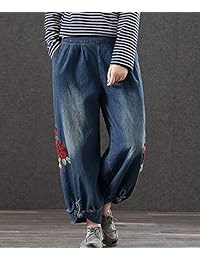 Pantalones de pierna ancha para dama, casuales, elásticos, cintura y bolsillos