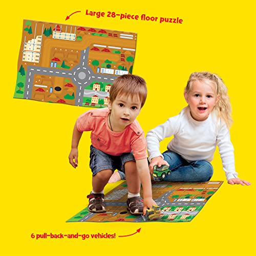 Hinkler Pullbackandgo Construction 28piece Floor Puzzle Play