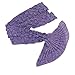 NOPTEG Kids Mermaid Sleeping Funny Blanket Crocheted Sofa Sleeping Bag Birthday Gift with Scale for Camping,Sleeping,Reading,Car Trip (Deep Purple)