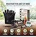 Smoker Gloves, Meat Claws, Thermometer, Timer, Brush | BBQ Grill Gloves with Dual Layer | Extreme Heat Resistant | No.1 Non-Slip Waterproof Silicone Oven Mitts | Smoker Accessories Kit Tools (Black)