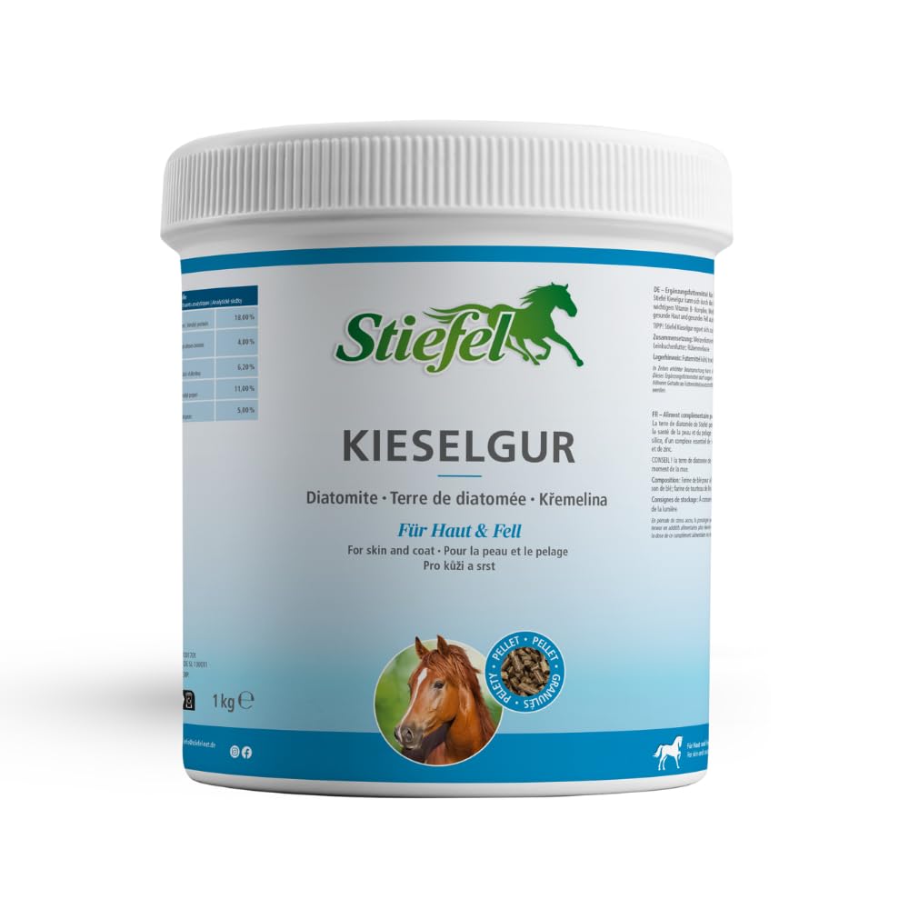 Stiefel Horse Pellet Feed, 1kg - Kieselgur, Zink, Vitamin B-Komplex for Skin Care, All Life Stages, Particularly Beneficial for Icelandic & Baroque Horses