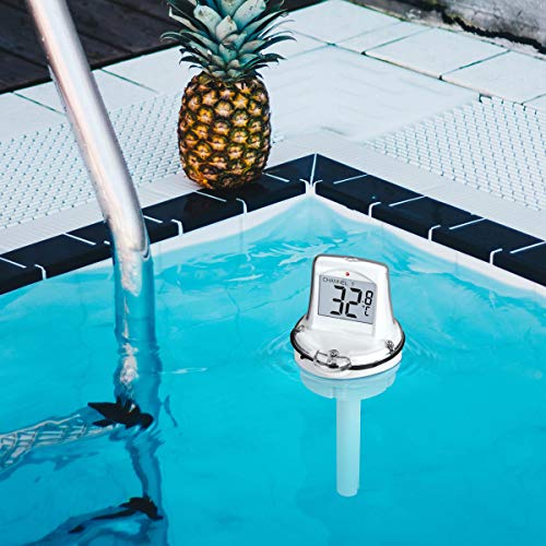 Fusiontec Wireless Floating Pool Thermometer, Digital Pool and Spa Remote Thermometer for Outdoor Indoor Swimming Pool Hot Tub Pond (RF-705)