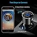 Bluetooth FM Transmitter, Wireless Bluetooth Receiver MP3 Player Wireless In-Car Stereo Radio Adapter Car Kit Hands Free Calling, Dual USB Ports Charge 5V/2.4A & 1A (black-silver)