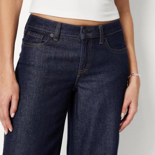 Amazon Essentials Women's Ultra Soft Low Rise Wide Leg Jeans