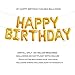 UTOPP Happy Birthday Letter Party Balloons Banner, Gold Decoration Party Supplies Champagne Bottle Goblet Big Foil Mylar Foil Balloons Thick Latex Balloons Gold Black White for Party Decoration