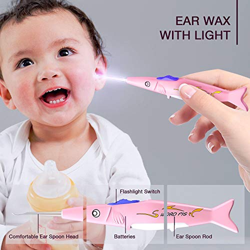 6pcs Ear Pick, Ronten Ear Curette LED Light Earwax Removal with Storage Box - Thumbnail 2