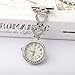 GORBEN Womens Mens Heart Steel Crystal Nurses Pocket Watches Fob Watches,Doctor Paramedic Tunic Brooch Clip On Watch (Silver)