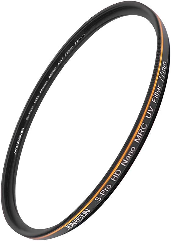 JONGSUN 77mm UV Filter, S-Pro HD Nano MRC16 Camera Ultraviolet Protection Filter, 16 Layers Multicoated, SCHOTT B270