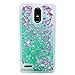 LG Stylo 3 Case, LG Stylo 3 Plus Liquid Case, KAMII 3D Sparkle Moving Stars Bling Glitter Floating Dynamic Flowing Soft Rubber TPU Gel Rubber Clear Case Cover for LG Stylo 3 Plus (LS777) (Green)