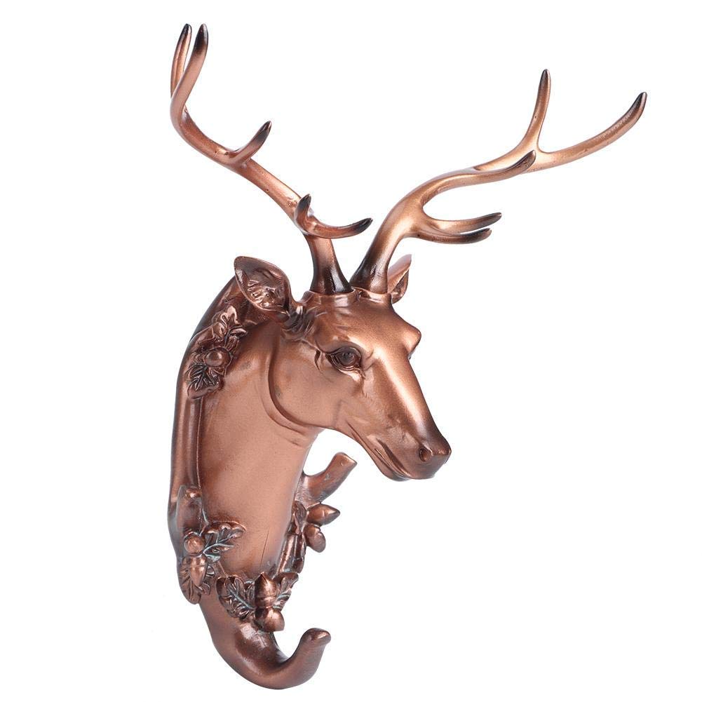 Wall Hanging Hook, Resin Animal Shape Bathroom Wall Towel Hanging Hook Coat Hat Keys Hanger Coat Hanger for Wall(Antique Copper)