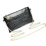 Women Bag, Gillberry Women Leather Messenger Crossbody Clutch Shoulder Handbag Bag (Black)