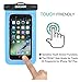 Universal Waterproof Case 2 Pack, MARCHWAY Cellphone Dry Bag Pouch with Touch ID Fingerprint for Apple iPhone 8/8 Plus/7/7 Plus/6S/6S Plus, Samsung Galaxy S8/S7, Any Phone Up to 7 Inch (Black + Blue)