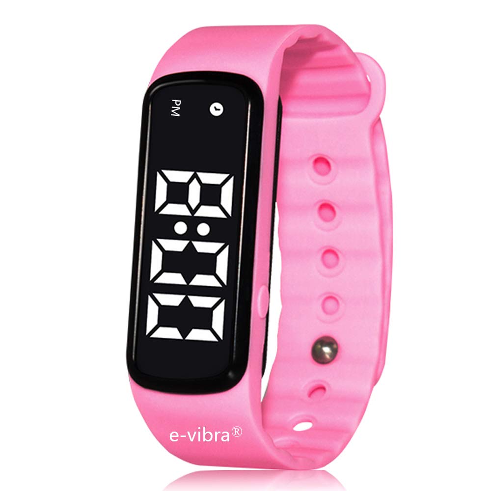 e-vibra Potty Training Watch - Silent Vibrating Alarm Reminder Watch - with up to 8 Personal Alarms Kids & Adult Medication Alarm (Pink)