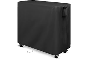 Kingling Cooler Cart Cover for 57 Quart Patio Cooler Cart, Waterproof Outdoor Cooler Cart Cover for Rolling Ice Chest Cooler with Wheels, Deck, and Grill Table - 28''L x19''W x30''H Inch(Black)