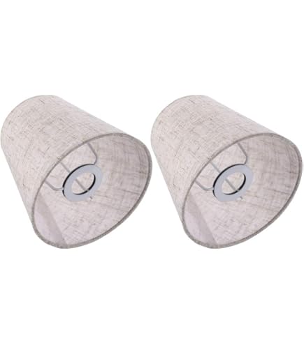 Lot De 2 Abat-jours En Tissu - Remplacement Pour Lampe De Chevet Ou Bureau, 14x13 Cm