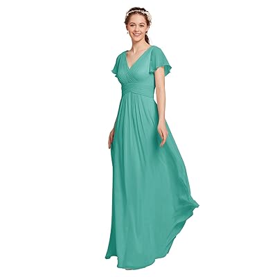 AW BRIDAL Chiffon Bridesmaid Dress with Sleeves Costa Rica | Ubuy