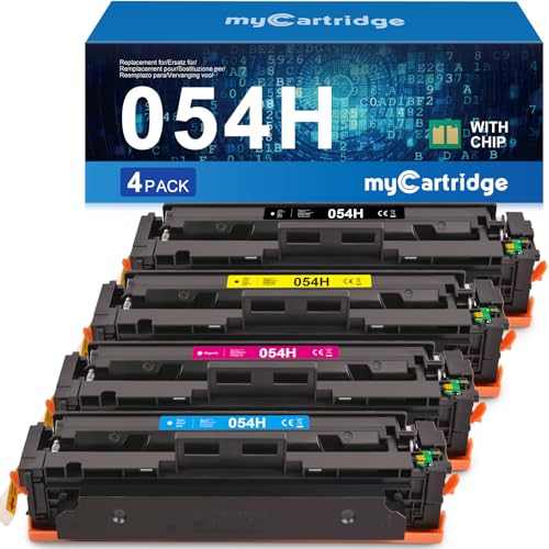 myCartridge CRG-054H 054H Toner Compatible for Canon 054 054H for Canon i-SENSYS MF641CW MF643CDW MF645CX(Black/Cyan/Yellow/Magenta)