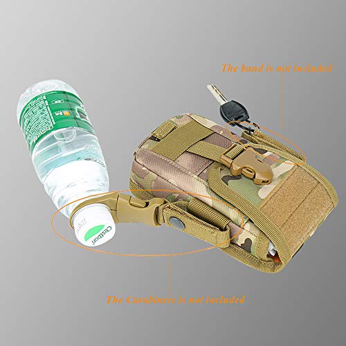 Tactical Molle Phone Pouch Holder Holster 600D Nylon Waist Bag with Belt Clip for iPhone Xs Max XS 8 7 Plus Money Pocket Purse Samsung S8 Plus S7 Edge Plus LG G6/G5 (Black) - Thumbnail 3