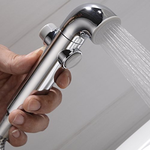 SonTiy Handheld Bidet Sprayer Shattaf Cloth Diaper Sprayer for Toilet Attachment with Adjustable Water Pressure Control Shut-off Brass T- Valve Chrome