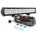 Nilight ZH006 Bar 20Inch 126W Spot Flood Combo Led Off Road Lights with 16AWG Wiring Harness Kit-2 Lead, 2 Years Warranty primary