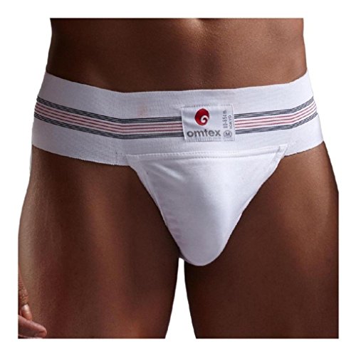 Omtex Tokyo Athletic Cotton Supporter with Cup Pocket For Mens Pack of 2 White Small Apparel