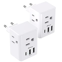 [2-Pack] European Travel Plug Adapter