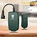 DILISENS Remote Control Outlet Outdoor Switch Wireless Outlet Socket Switch with Photocell Sensor, Weatherproof, 100 Feet Range, Great for Household Appliances- Army Green (1 Pack)