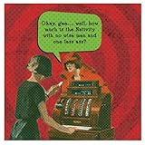 Funny Holiday IMproper Greeting Beverage Napkin-Nativity