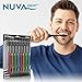 Nuva Dent Ultra Soft Bristle Charcoal Toothbrushes - Gentle, Slim Brush Head, Medium Tip - Clean Plaque, Whiten Teeth - Works w/Activated Charcoal Toothpaste or Teeth Whitening Products, 8 Pack Black