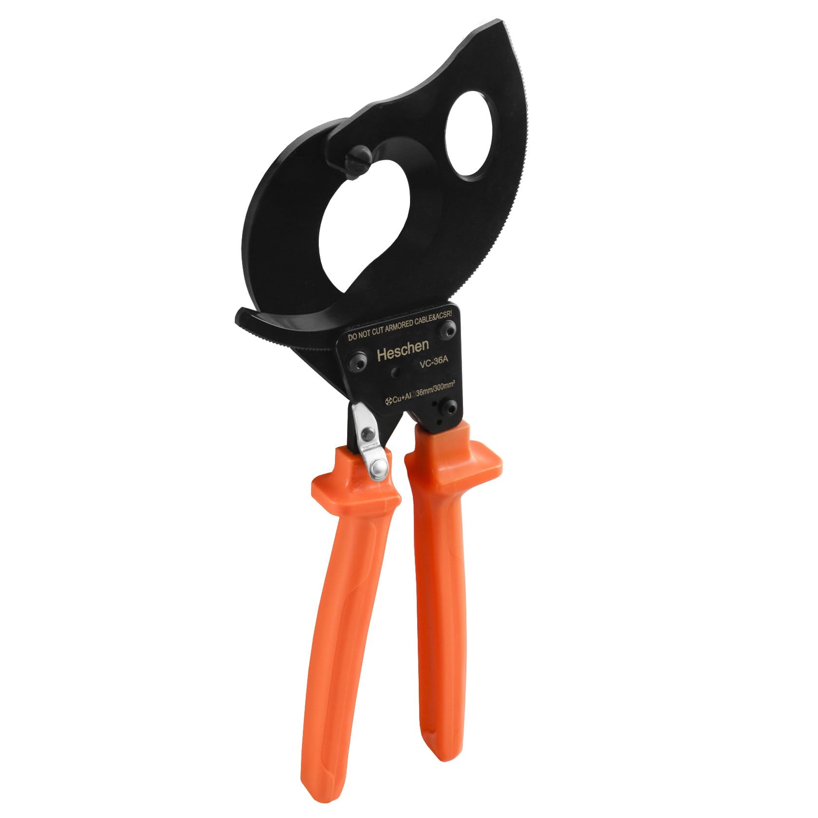 Heschen Ratchet Cable Cutter, VC-36A, use for 36mm/300mm² for Cutting Copper and Aluminium Single Conductors
