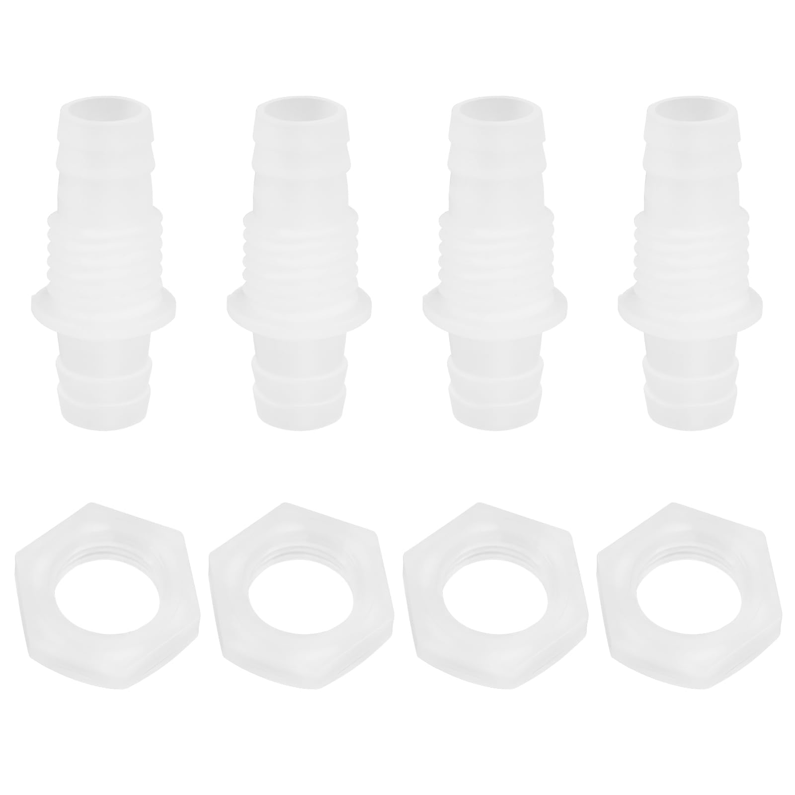 VGOL 4pcs 12mm Plastic Pagoda Connectors Plastic Straight Through Connector Barb Connector Plastic Straight in-Line Connector Plastic Hose Connector Fish Tank Accessories
