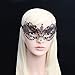 WINK KANGAROO Women's Laser Cut Metal Venetian Masquerade Crown Mask (Classic Style, Black)