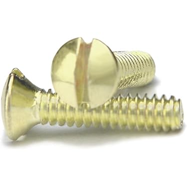 SOESFOUFU 200-Pack White Milled Slot Screws – Wall Plate Replacement Screws For Switches, Outlets & Covers, Oval Head 1X0.5CM