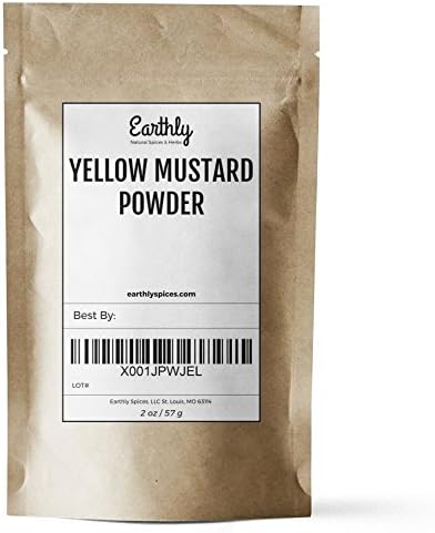 Mustard Powder - Earthly Spices Fresh Ground Yellow Mustard Powder (2 Ounces)