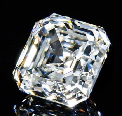 Perfect Asscher Cut 8x8 mm 4.3 ct VVS D White Brilliant Lab Diamond Solitaire