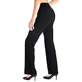Yogipace,Belt Loops,Women's Petite/Regular/Tall Flare Yoga Dress Pants