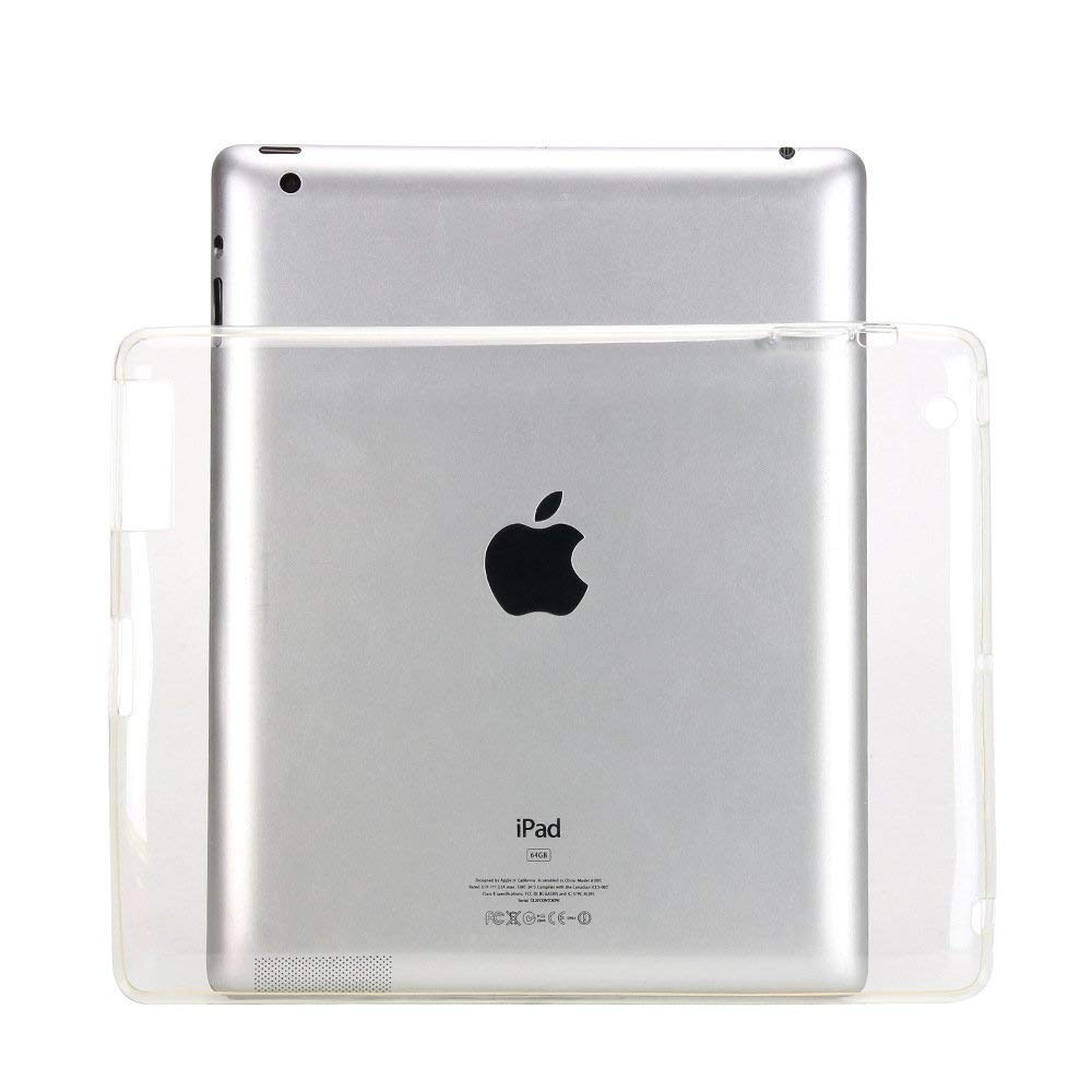 for iPad 2/3/4 Case,Mektron Ultra-Thin Soft TPU Transparent Can See Apple Logo Back Case Cover for Apple iPad 2 3 4,Clear