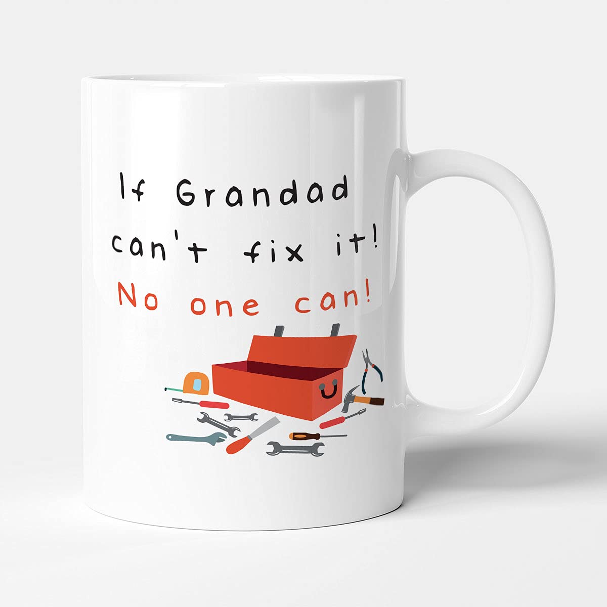 Victorian Printing Co - If Grandad Can't Fix It! No One Can! - Grandad Birthday Gift Mug, Ceramic, 11fl.oz.