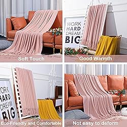 NTBAY Acrylic Knitted Throw Blanket, Lightweight