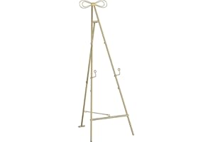 bimiti Golden Wedding Chevalet d'artiste réglable en métal à 3 niveaux avec support de chaîne pour peinture sur toile, 50,8 x