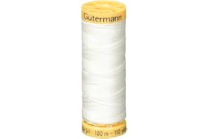 Gutermann 103C-1006 Thread Natural Cotton 110 Yards-Nu White
