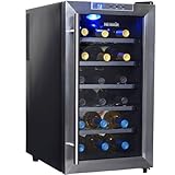 NewAir AW-181E 18 Bottle Thermoelectric Wine Cooler, Black