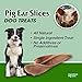 GigaBite Roasted Pig Ears for Dogs, Natural and Healthy Chews, Treats in Whole, Slices, or Sticks, Safe for Puppies and Aggressive Chewers, Clean Teeth and Gums - 2.2 pounds