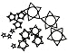 Black Hollow Star Silicone O-Rings (Pack of 10)