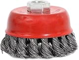 Hoypeyfiy 4 Pcs Wire Brush Set for 115mm Sander Angle Grinder M14 Mount view 3